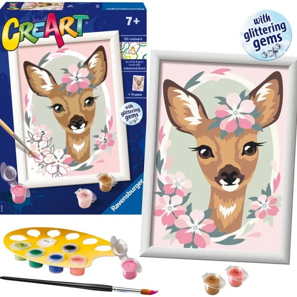 Fashion Ravensburger Per Bambini, Kit Per Dipingere Con I Numeri, 7+, Serie E, Bambi Kit Artistici E Pittura
