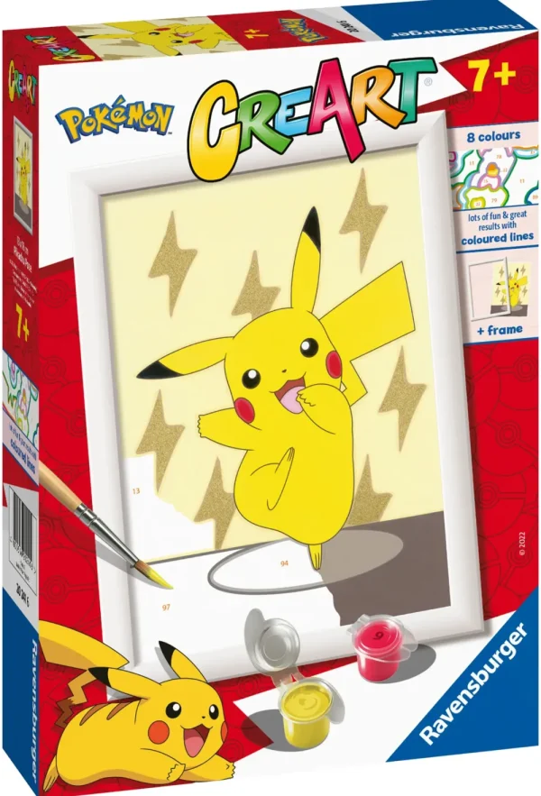 Sale Ravensburger Creart Serie E: , Pikachu, Kit Per Dipingere Con I Numeri, Contiene Una Tavola Prestampata, Pennello, Colori E Accessori, Gioco Creativo Per Bambini 7+ Anni Kit Artistici E Pittura