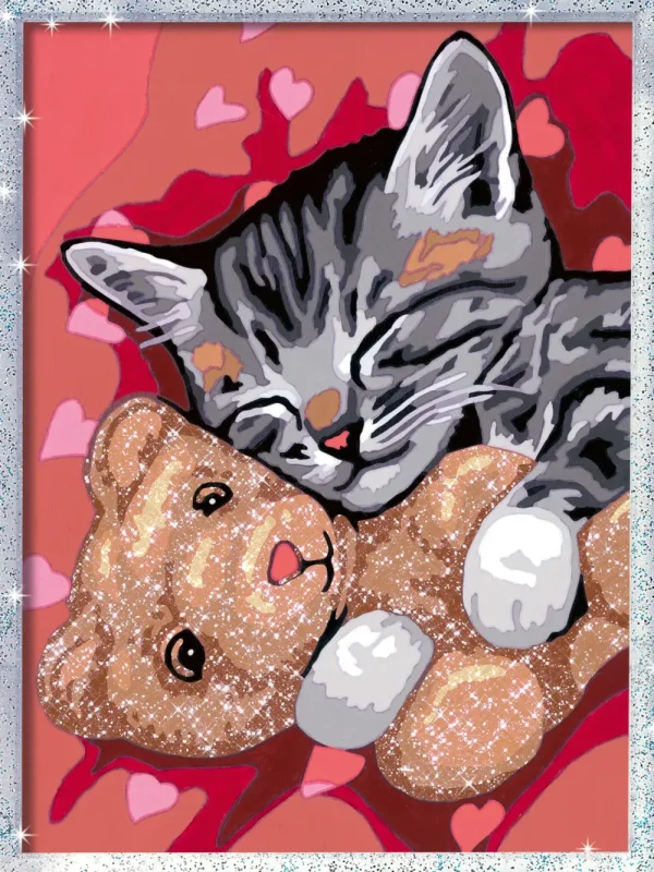 Cheap Ravensburger Serie D: Gattino E Il Suo Orsetto, Kit Per Dipingere Con I Numeri, Contiene Una Tavola Prestampata, Pennello, Colori E Accessori, Gioco Creativo Per Bambini 9+ Anni Kit Artistici E Pittura