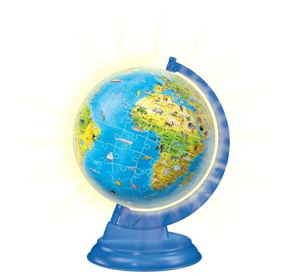 Store Globo Night Edition Con Luce, Impara La Geografia In Inglese, 180 Pezzi, 6+ Anni Puzzle 3D