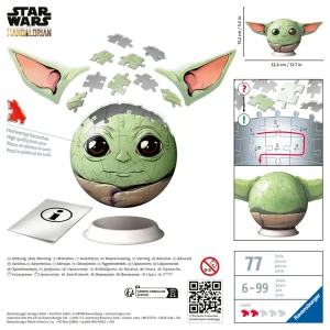 Sale Grogu Con Le Orecchie, 72 Pezzi, 6+ Anni Puzzle 3D
