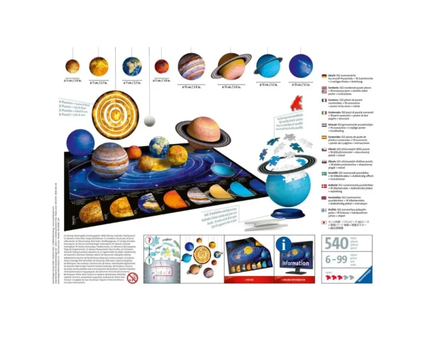 Cheap Il Sistema Planetario, 540 Pezzi, 6+ Anni Puzzle 3D