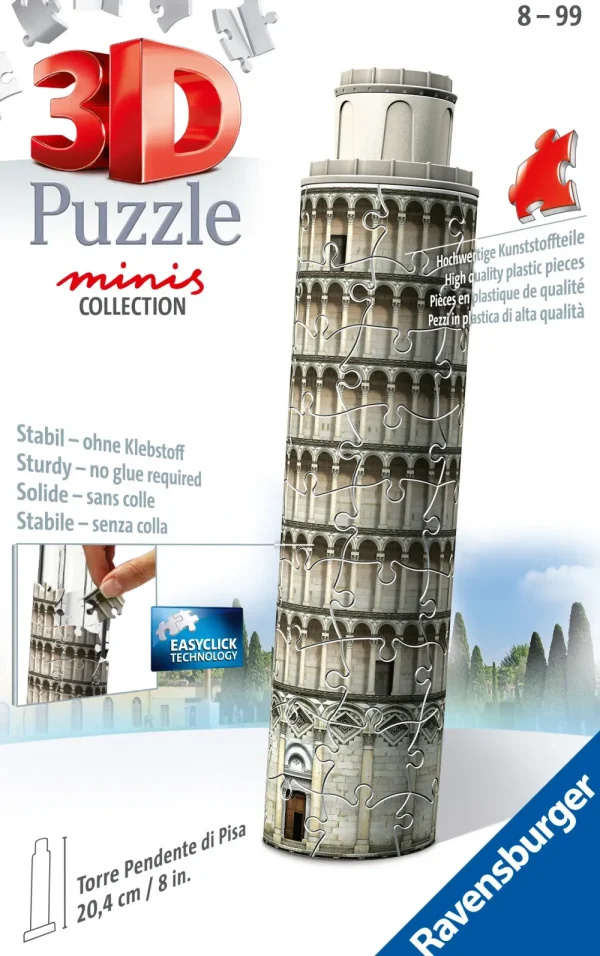 New Mini Torre Di Pisa, 54 Pezzi, 8 Anni Puzzle 3D