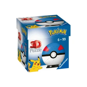 Discount Ravensburger 3D Puzzle Pokeball Blu E Rossa, 54 Pezzi, 6+ Anni Puzzle 3D