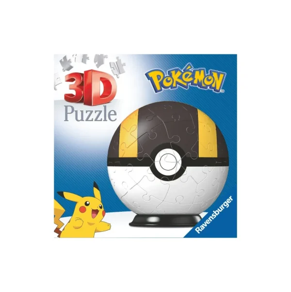 Best Sale Ravensburger 3D Puzzle Pokeball Nera E Gialla, 54 Pezzi, 6+ Anni Puzzle 3D