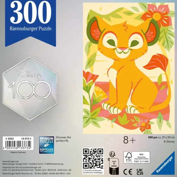 Store Puzzle Disney Il Re Leone, 300 Pezzi, 8+, Limited Edition Disney 100 Puzzle Per Bambini