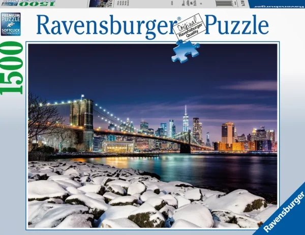 New Puzzle Inverno A New York, 1500 Pezzi, Puzzle Adulti Puzzle 1000 Pezzi
