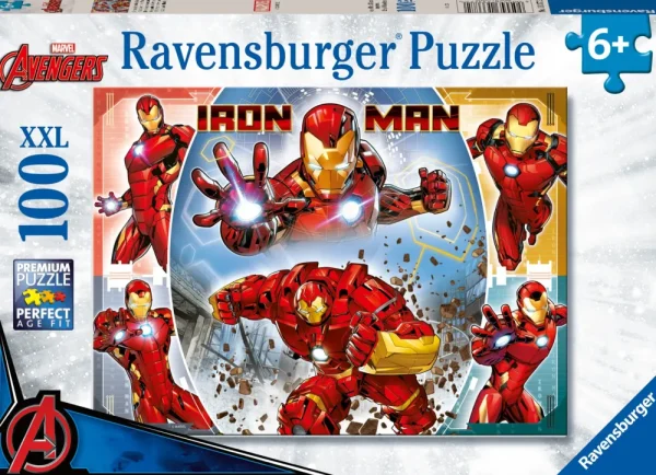 Best Puzzle Iron Man, 100 Pezzi Xxl, Eta Raccomandata 6+ Anni Puzzle Per Bambini