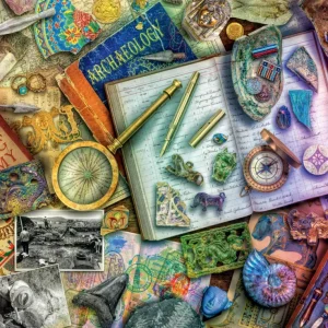 Online Puzzle La Scrivania Dell'Archeologo, 500 Pezzi, Puzzle Adulti Puzzle 500 Pezzi