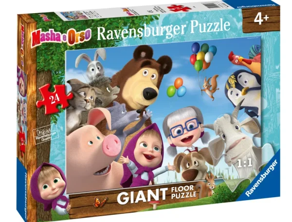 Store Puzzle Masha E Orso, Collezione 24 Giant Pavimento, 24 Pezzi, Eta Raccomandata 3+ Anni Puzzle Per Bambini