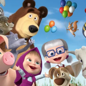 Store Puzzle Masha E Orso, Collezione 24 Giant Pavimento, 24 Pezzi, Eta Raccomandata 3+ Anni Puzzle Per Bambini