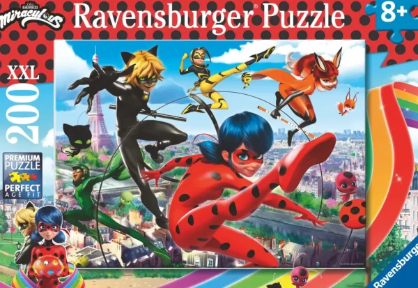 New Puzzle Miraculous, 200 Pezzi Xxl, Eta Raccomandata 8+ Anni Puzzle Per Bambini