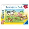 Online Puzzle 2X12 Pezzi Gli Animali Della Fattoria Puzzle Per Bambini
