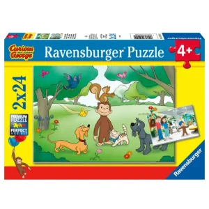 Cheap Puzzle 2X24 Pezzi Curioso Come George Puzzle Per Bambini