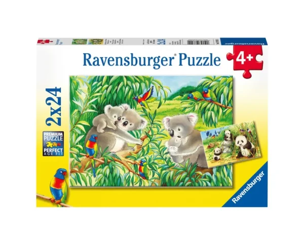 Sale Puzzle 2X24 Pezzi Dolci Koala E Panda Puzzle Per Bambini