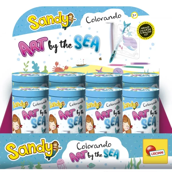 Cheap Sandy Colorando Art By The Sea In Display Da 8 Mosaici, Sabbia, Glitter