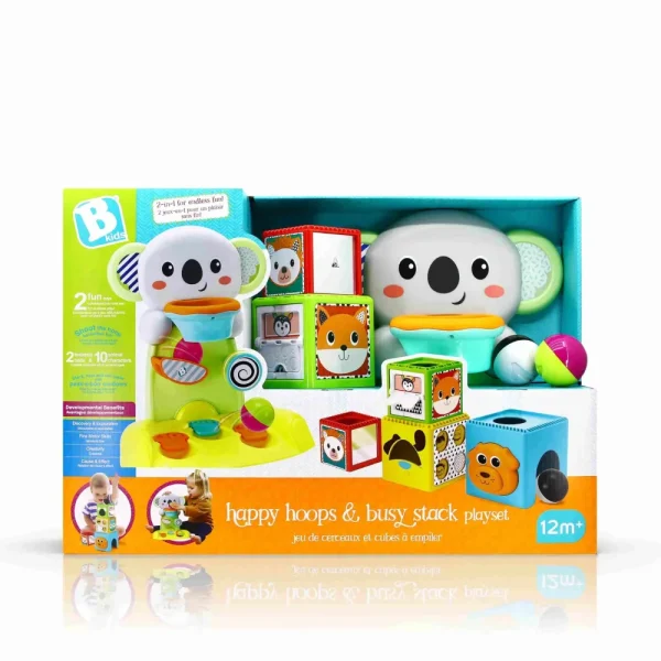 Hot Set 2 In 1 Busy Stack & Nest Ball Drop + Happy Hoops Giochi Di Apprendimento