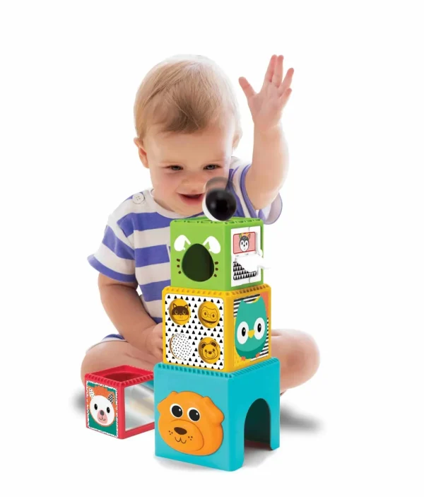 Hot Set 2 In 1 Busy Stack & Nest Ball Drop + Happy Hoops Giochi Di Apprendimento