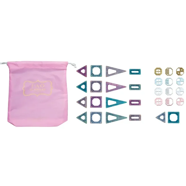 Hot Set Costruzioni Magnetiche Rosa Da 43 Pezzi Costruzioni In Metallo
