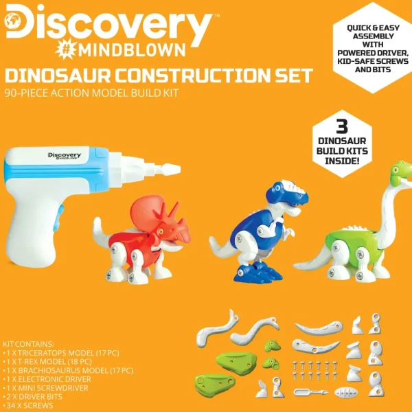 Store Set Dinosauri Da Costruzione 56 Pezzi Discovery Toys Giochi Stem