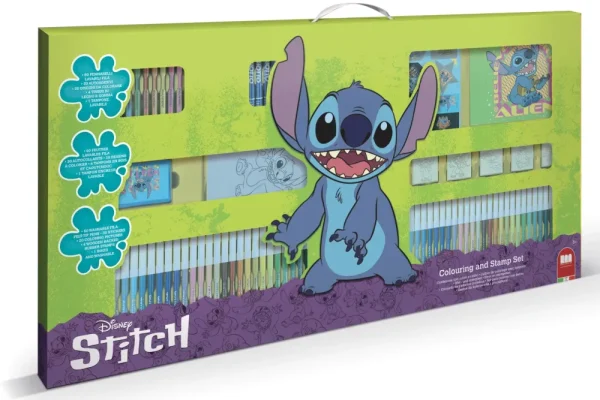 Hot Set Mega Maxi Coloring Stitch Attivita Creativa Con Timbri E Colori Kit Artistici E Pittura