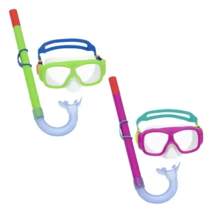 Outlet Set Snorkeling Freestyle, 7-14 Anni, 2 Colori Assortiti, Protezione Uv, Lenti In Policarbonato Maschere E Pinne
