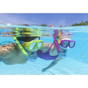 Outlet Set Snorkeling Freestyle, 7-14 Anni, 2 Colori Assortiti, Protezione Uv, Lenti In Policarbonato Maschere E Pinne