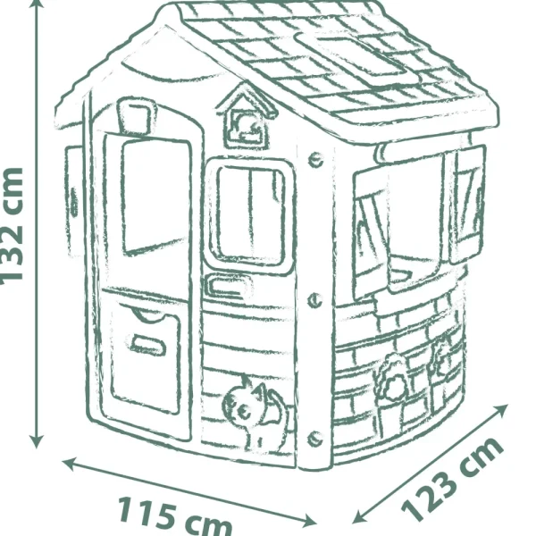 Best Sale Green Casetta Jura Lodge Con Materiali Riciclato Casette Per Bambini