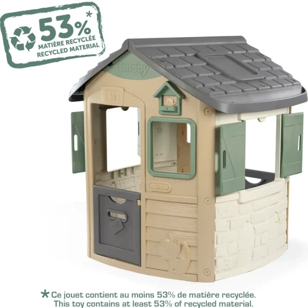 Best Sale Green Casetta Jura Lodge Con Materiali Riciclato Casette Per Bambini