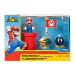 Best Sale Diorama Galeone Volante Di Bowser Con Personaggi Articolati Action Figures