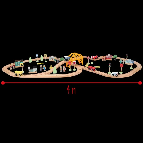 Online Trenino City Veicoli In Legno