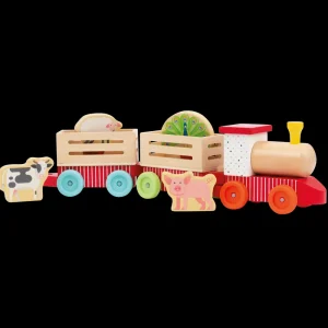 Flash Sale Trenino Della Fattoria Veicoli In Legno