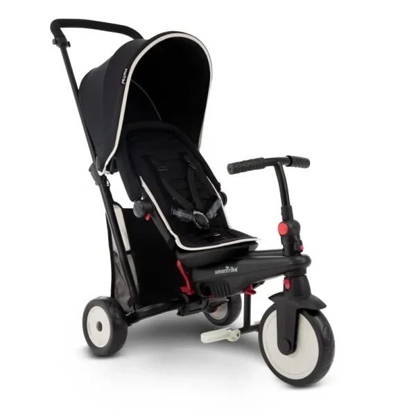 Best Sale Triciclo Pieghevole 6In1 Con Schienale Reclinabile, Maniglione Direzionale Ed Allungabile E Ammortizzatori Brevettati: Smartrike Str3 Per Bambini Dai 10 Mesi Ai 3 Anni Nero Tricicli E Balance Bikes
