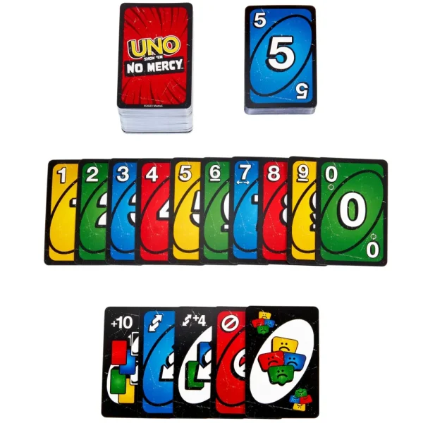 Flash Sale Uno No Mercy La Versione Di Uno Piu Brutale Di Sempre, Con 56 Nuove Carte, Regole Speciali E Carte Azione Spietate Giochi Di Carte