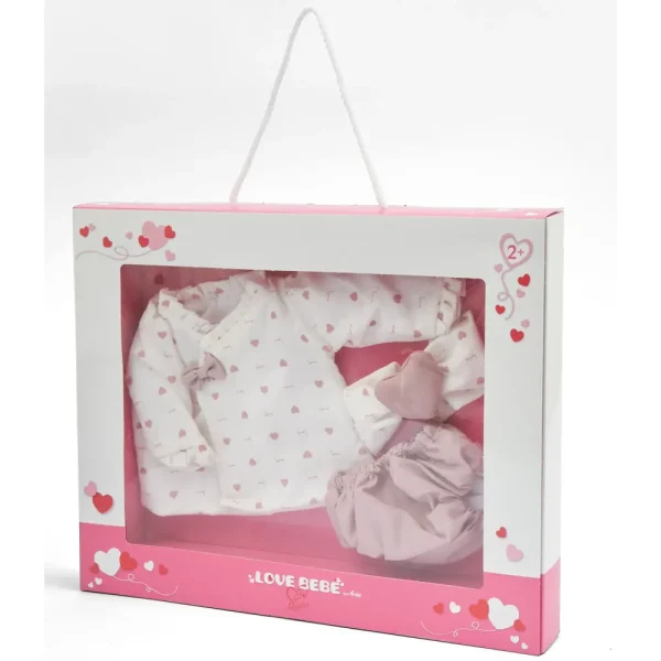 Clearance Vestito Bebe Reborn 45 Cm Con Decorazioni A Cuore Bambolotti
