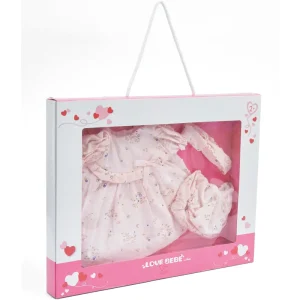 Shop Vestito Bebe Reborn 45 Cm Con Decorazioni Floreali Bambolotti
