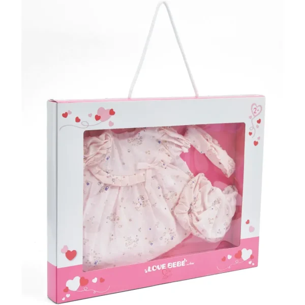 Shop Vestito Bebe Reborn 45 Cm Con Decorazioni Floreali Bambolotti