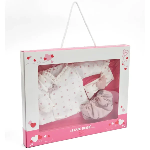 Clearance Vestito Bebe Reborn 45 Cm Con Decorazioni A Cuore Bambolotti