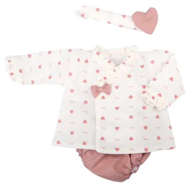 Clearance Vestito Bebe Reborn 45 Cm Con Decorazioni A Cuore Bambolotti