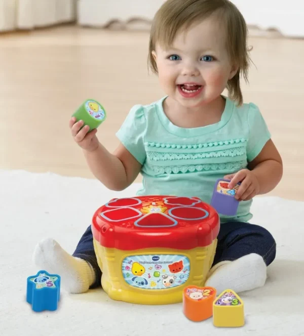 Shop Il Magico Tamburo Delle Forme Musicale E Luminoso Per Imparare Le Forme Giochi Impilabili