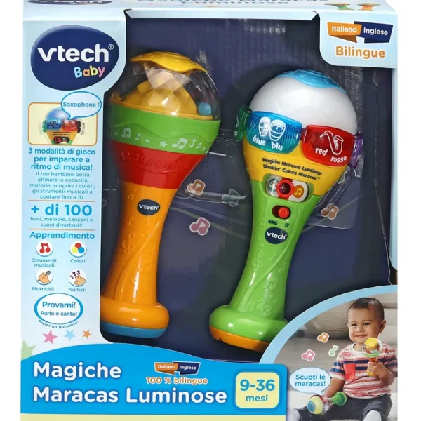 Discount Magiche Maracas Luminose 100% Bilingue Per Scoprire L'Inglese Con La Musica! Giochi Musicali